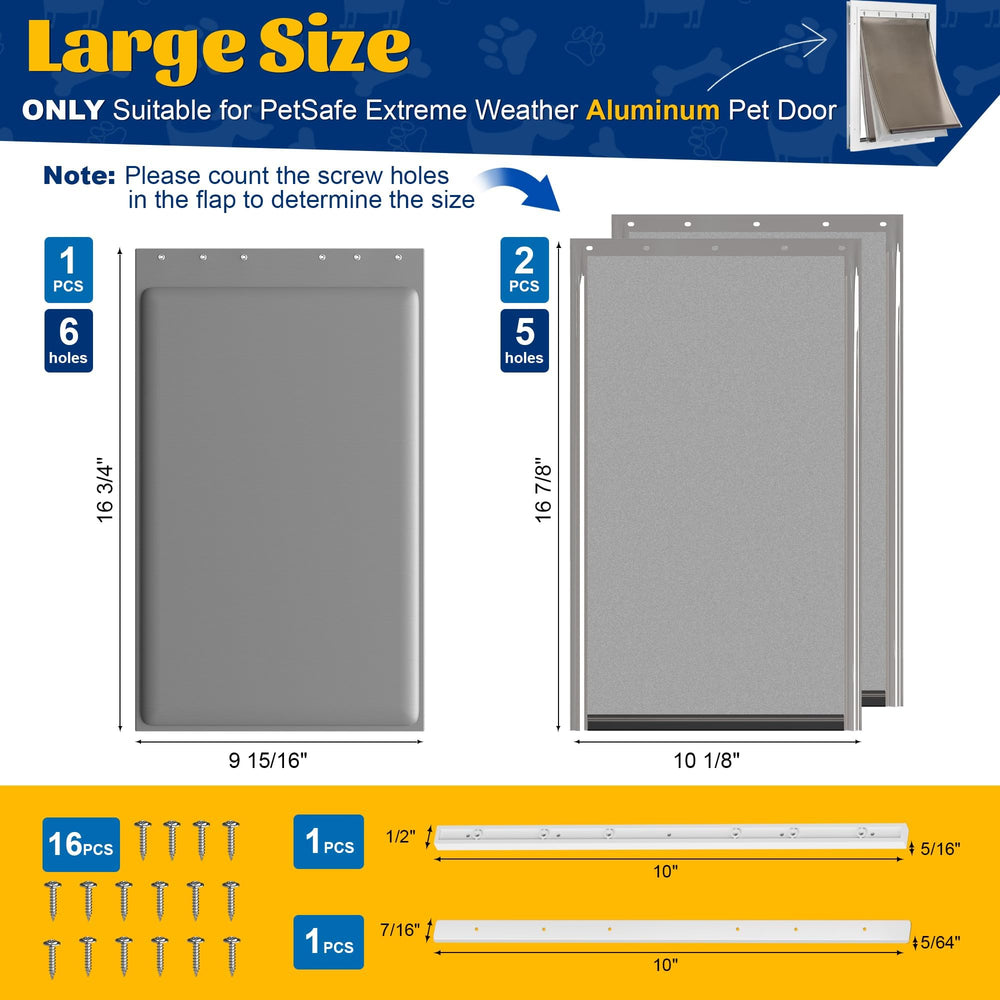 LPLSWYB PAC11-11039 clamp-back-plate-screws upgrade a large dog door
