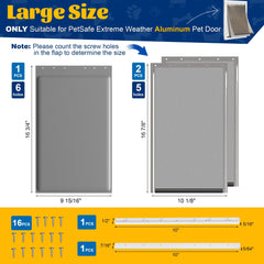 LPLSWYB PAC11-11039 clamp-back-plate-screws upgrade a large dog door