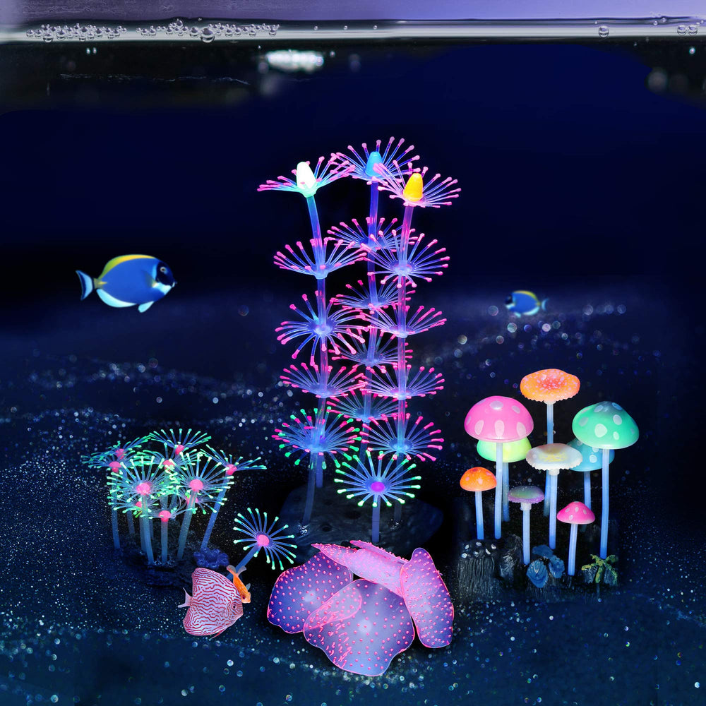Lpraer Coral Reef glow decoration enhances tank scenery with lifelike color and depth.