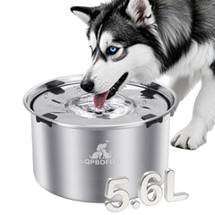 LQPBDFDC dog water bowl no-spill dispenser keeps floors dry during messy drinkers.