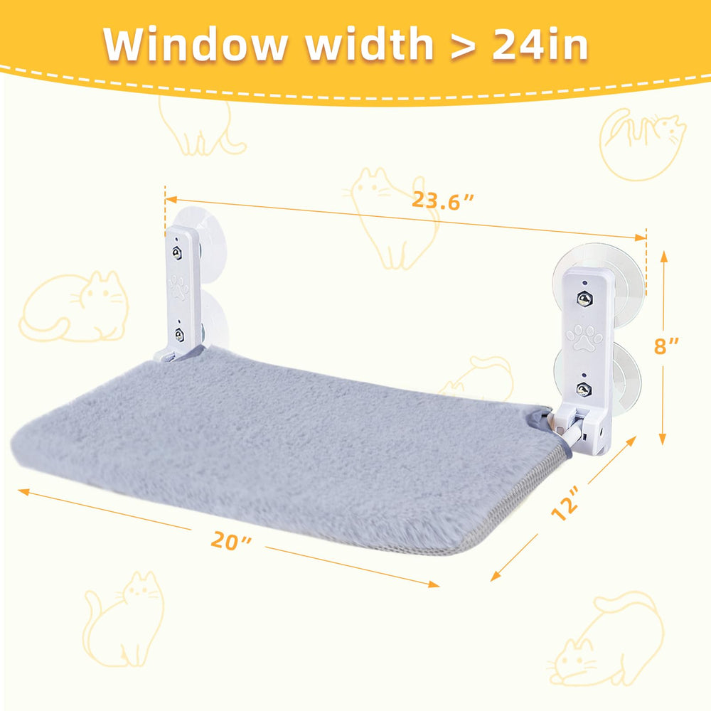 lrjrizzo cat window perch easy to install without tools on most window sills.