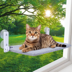 lrjrizzo cat window perch foldable design saves space while giving your cat a cozy sun spot.