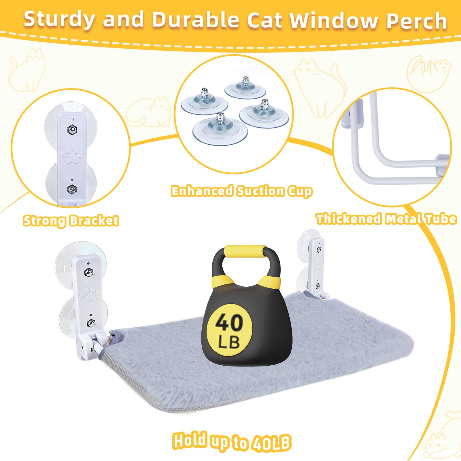 lrjrizzo cat window perch ideal for large cats with ample space to stretch.