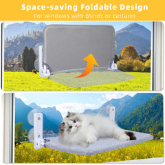 lrjrizzo cat window perch sturdy ABS bracket and metal frame ensure secure support.