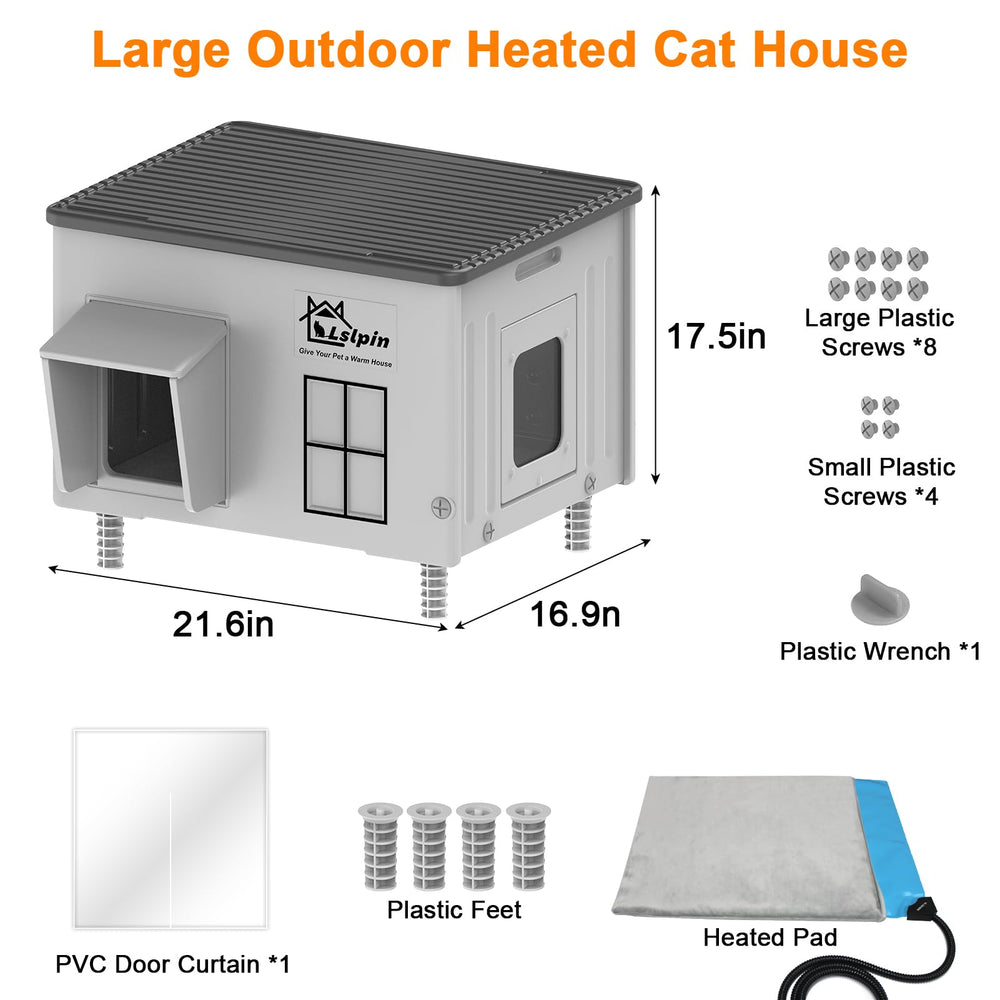 Lslpin all season cat house complete image demonstrating year-round versatility
