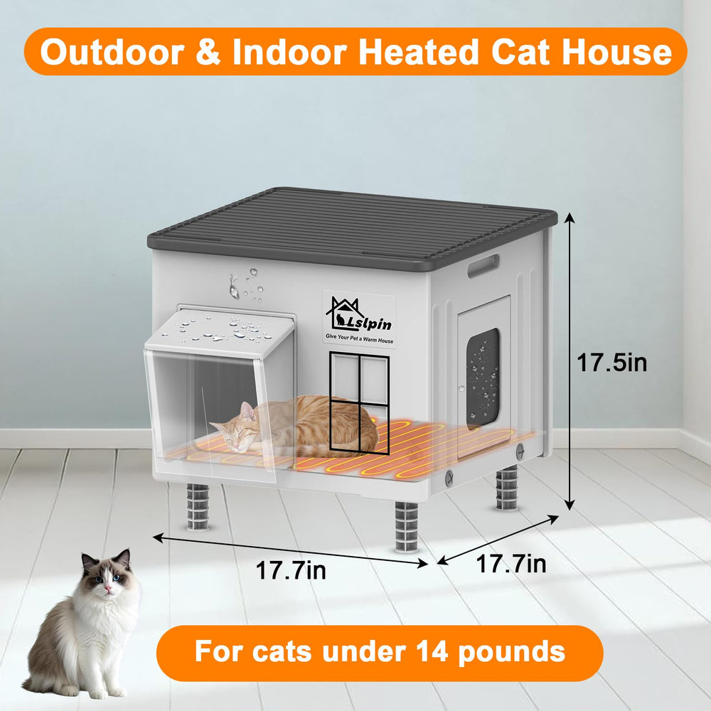 Lslpin easy-assemble outdoor cat house demonstrates quick setup and portability.