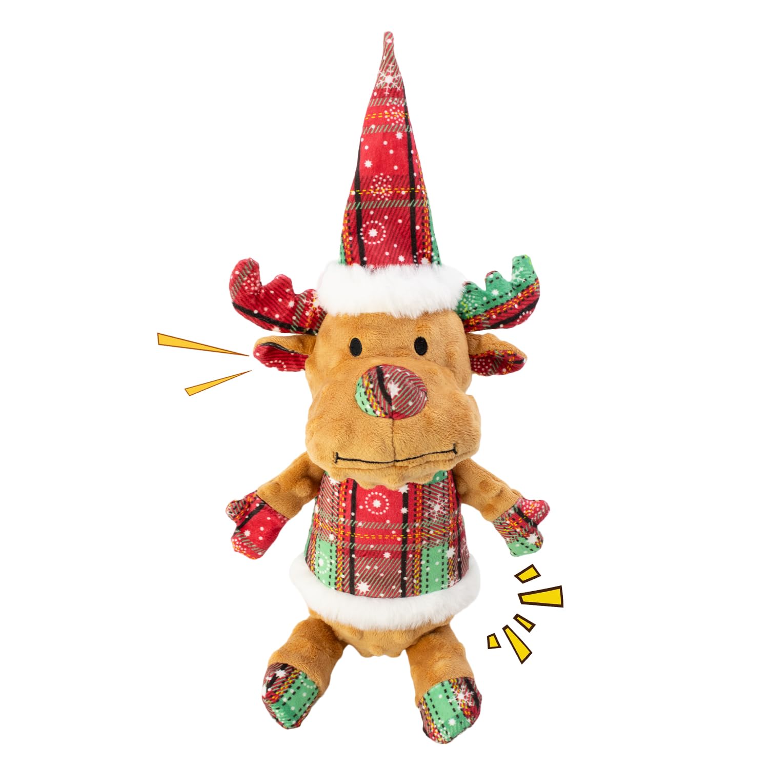 LSSYYQQ Christmas deer dog toy squeaker for interactive play