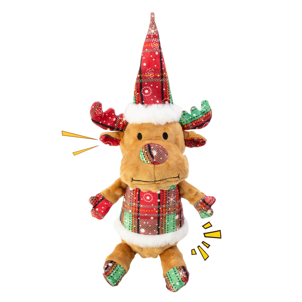 LSSYYQQ Christmas deer dog toy squeaker for interactive play