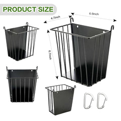 LUAVIARU Rabbit Hay Feeder side-mount shows adjustable hook for secure attachment