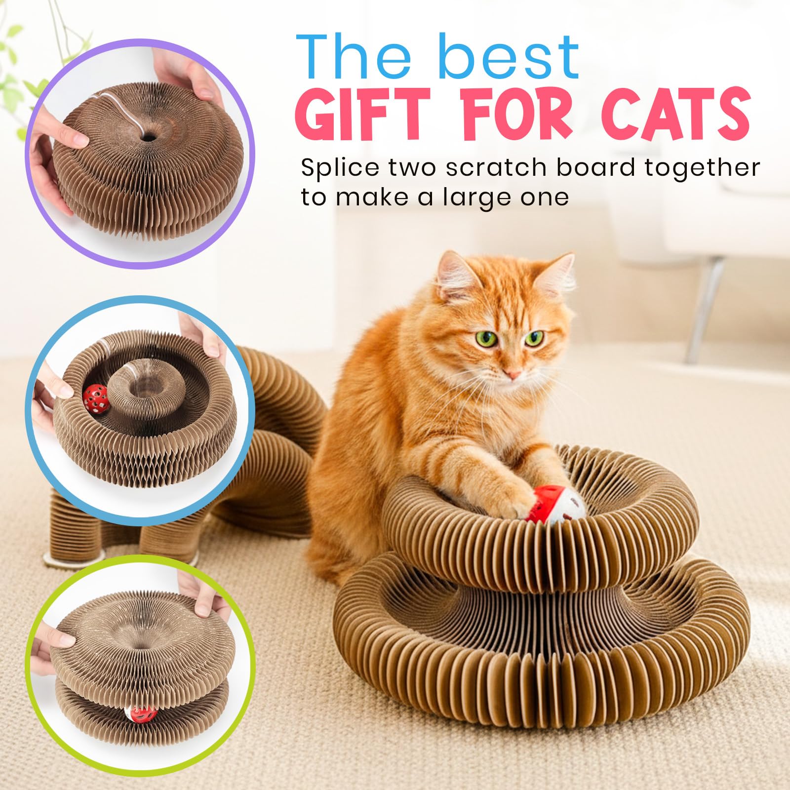 LUBANA Kitty Curls magnetic ends enable quick, secure assembly.