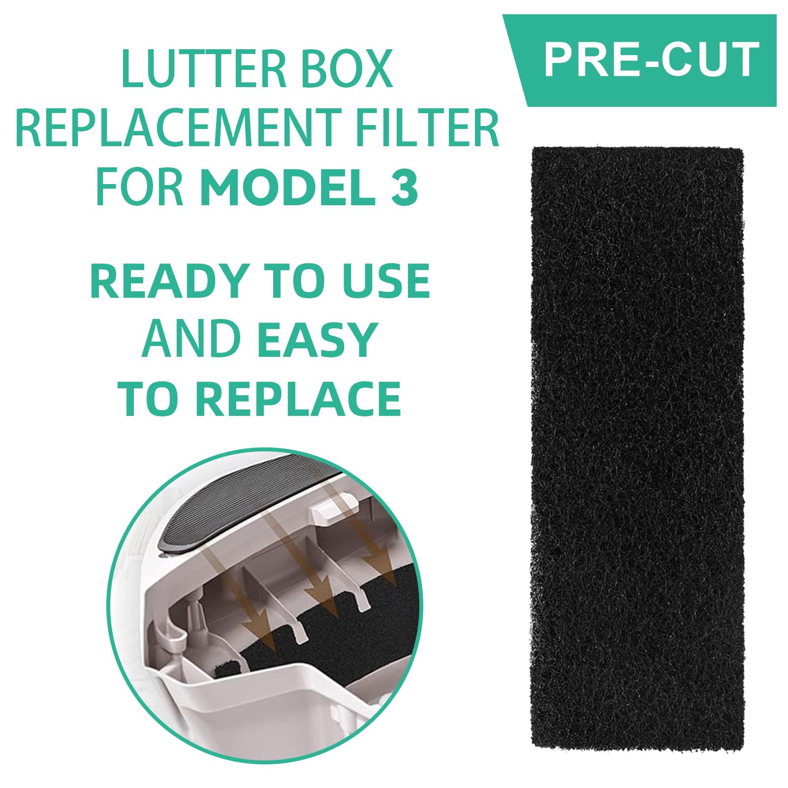 Lubise easy-install filter requires no tools for quick swaps.