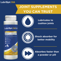Clear tasteless LubriSynHA liquid absorbs quickly with food