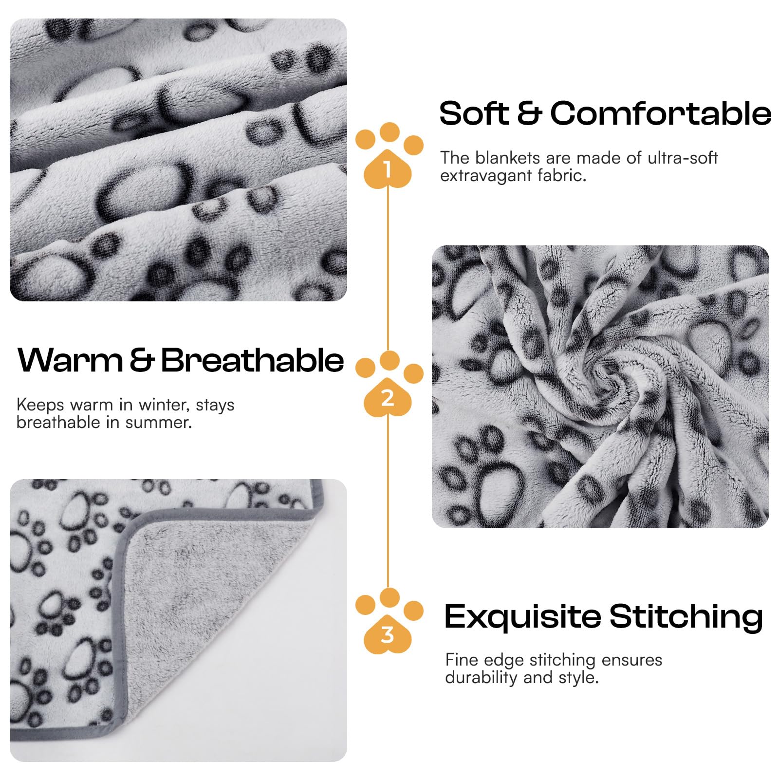 Luciphia blankets on sofa demonstrate protection from pet hair and scratches.
