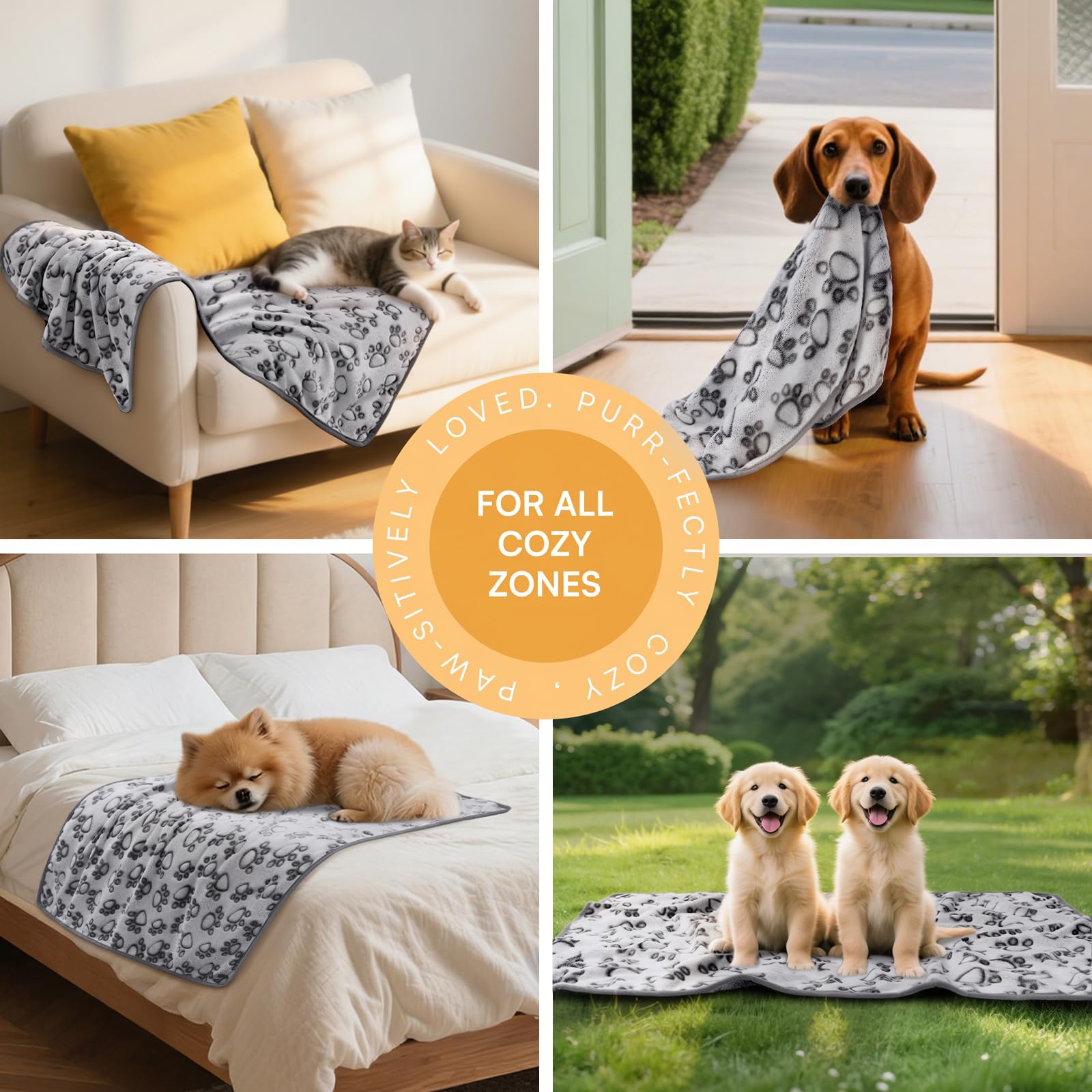 Luciphia cat blanket soft-fluffy-fleece provides skin-friendly comfort for naps