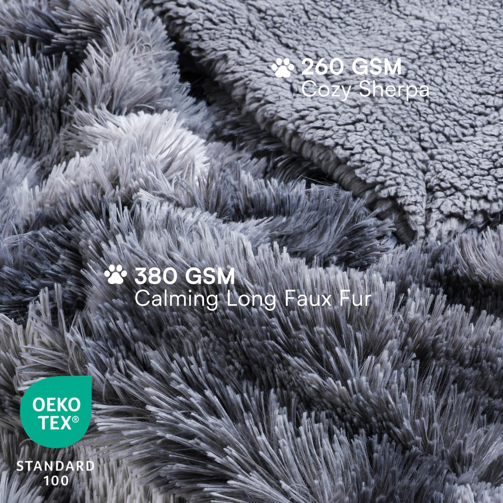 Luciphia dog blanket soft sherpa fleece side offers plush comfort for naps.