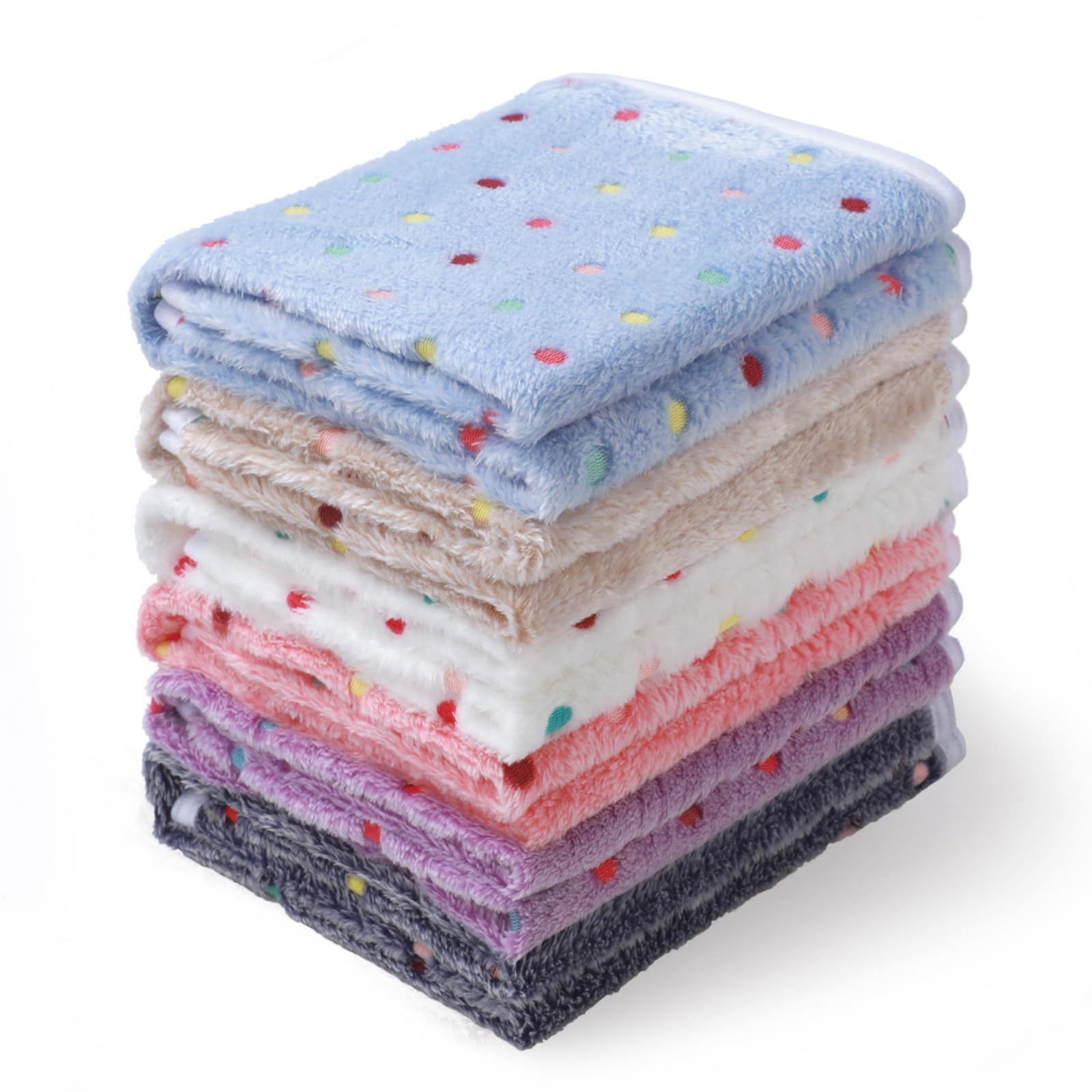 Luciphia dots print small blanket 23x16 keeps pets cozy on the couch.