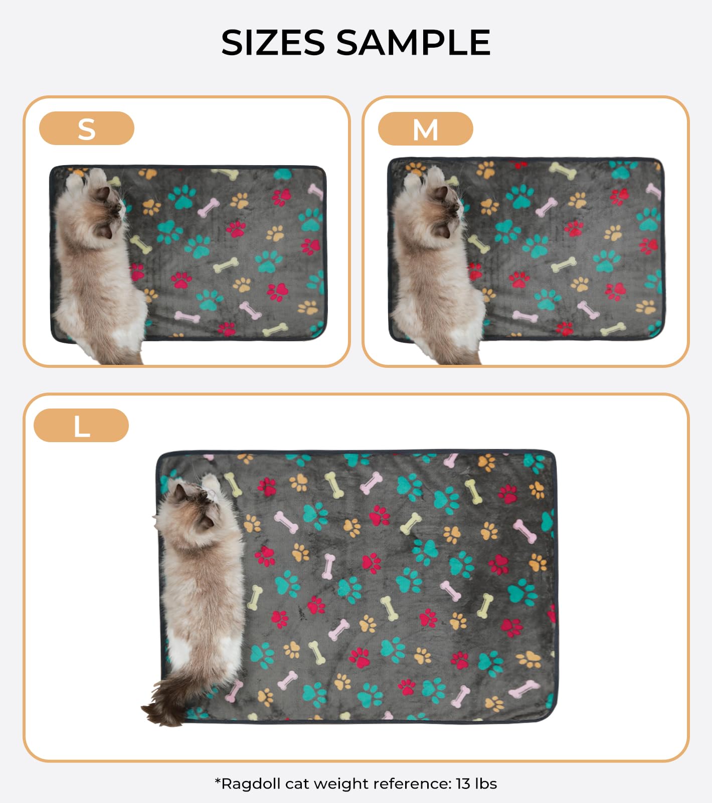 Luciphia paw bone print flannel throw showcases playful design and comfort.