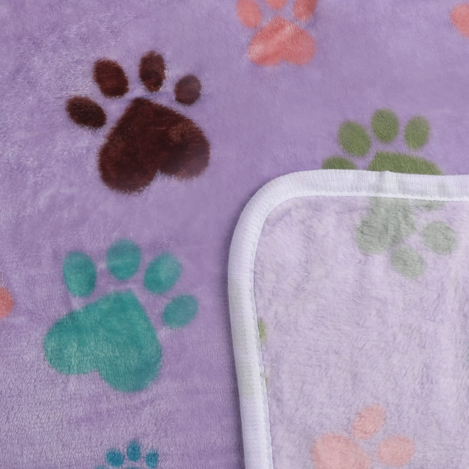 Luciphia paw-print blanket protects furniture from shedding and hair while pets relax.