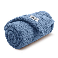 Luciphia blanket closeup texture shows plush double-sided velvet for cozy warmth.