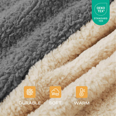 Luciphia premium fleece blanket dog-on-blanket small-dog scene showcases couch protection and comfort.