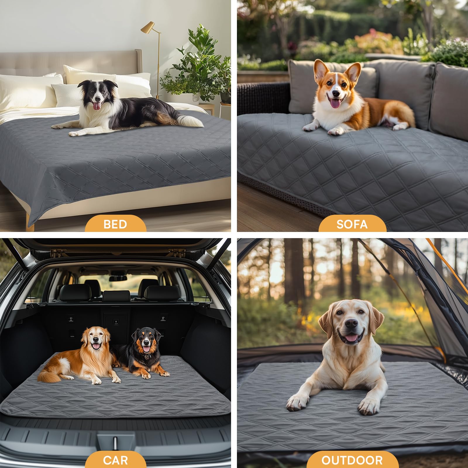 Luciphia grey blanket protects sofas and beds, reducing cleanup time.