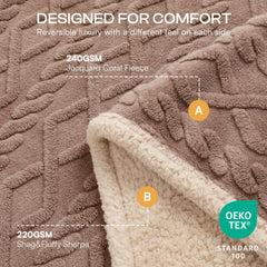 Luciphia-reversible-sherpa-fleece dual-sided warmth for lounging