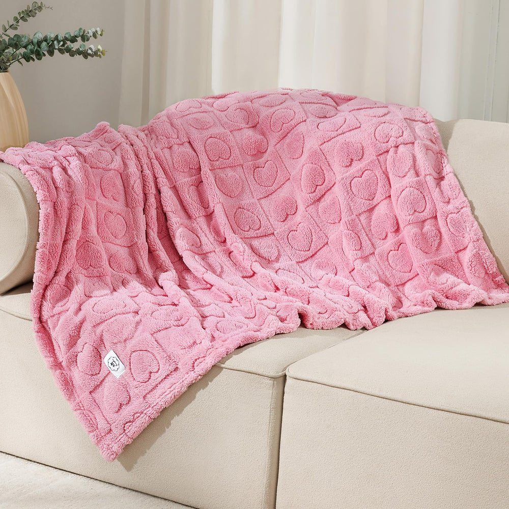 Luciphia blanket pink car-seat-nap image suggests versatile home use