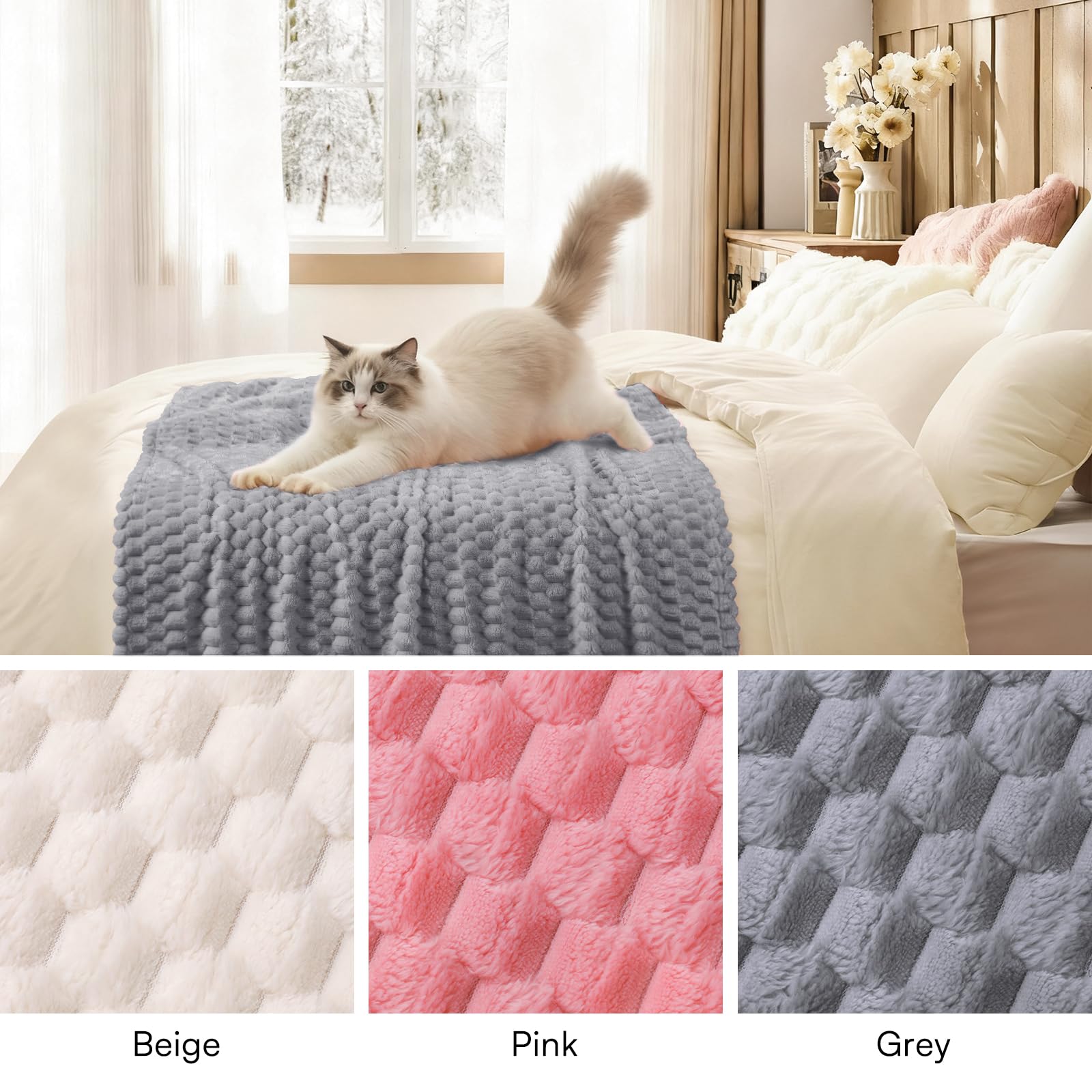 Luciphia Soft fleece fits dog beds for year-round comfort