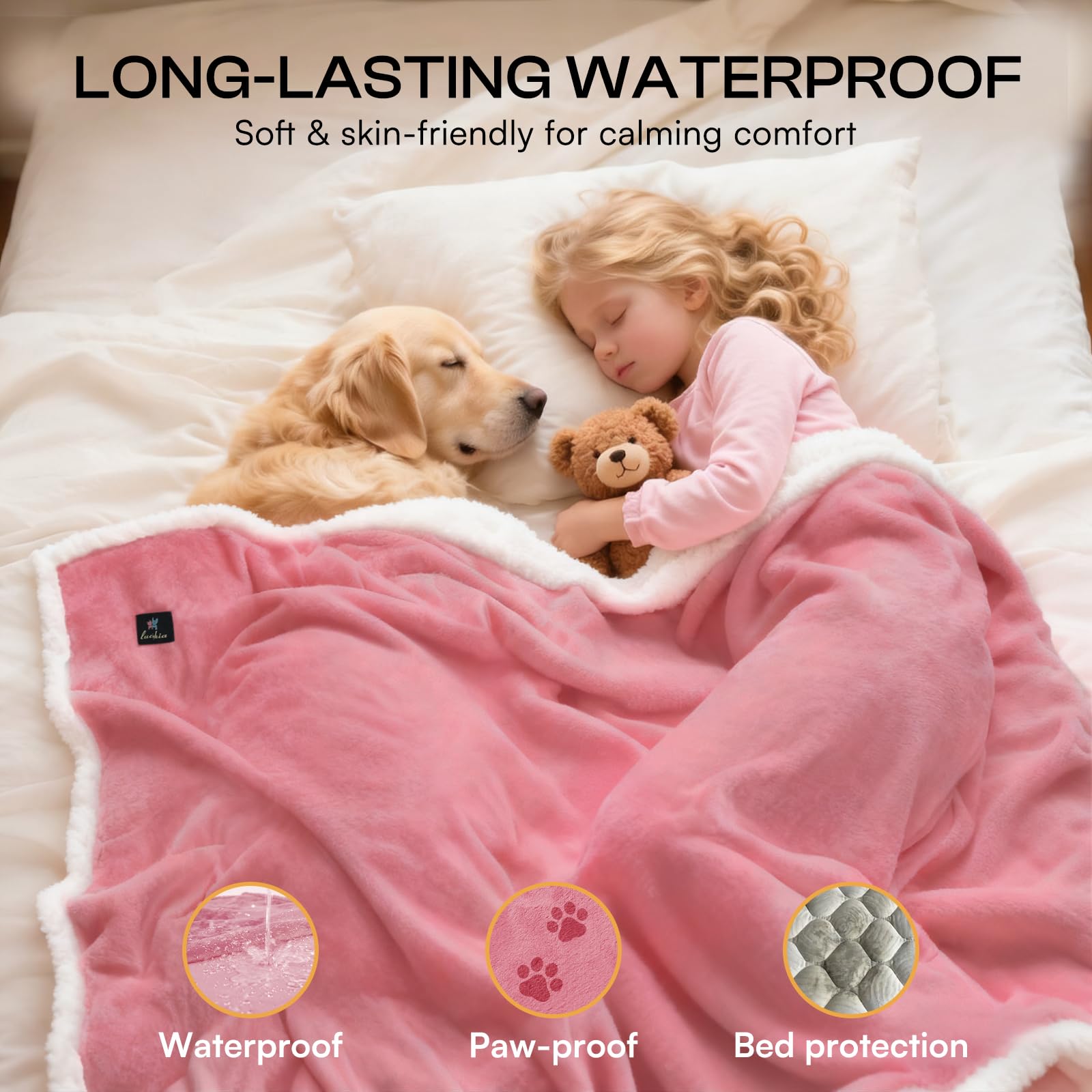 Luciphia small 40x28 blanket laid out for compact pet coverage