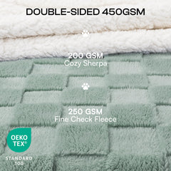 Luciphia fleece-closeup shows soft Sherpa texture for warm comfort.