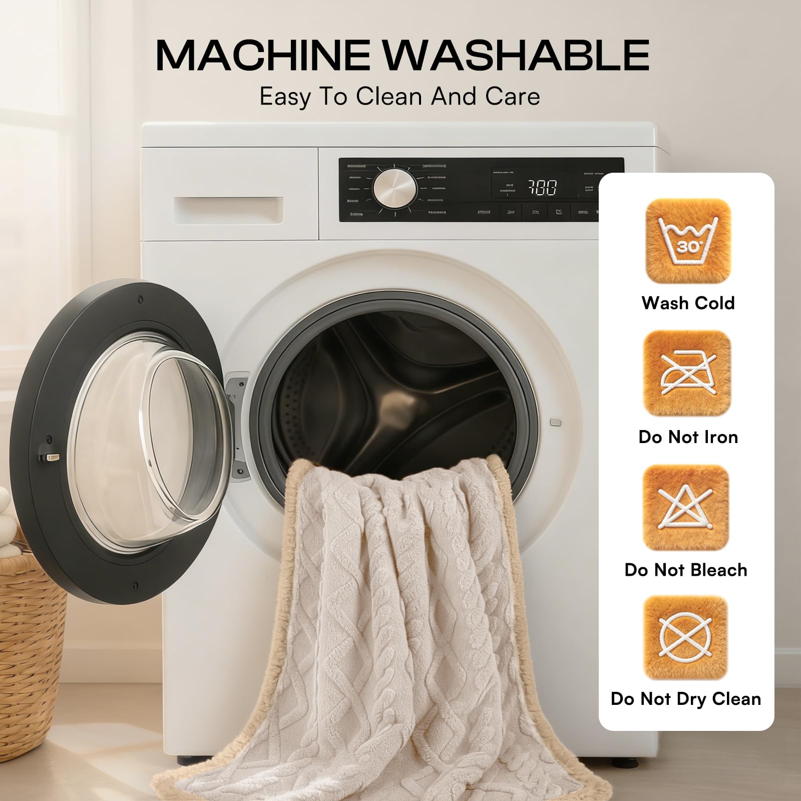 Luciphia Waterproof Pet Blanket beige detail emphasizes durable interior protection