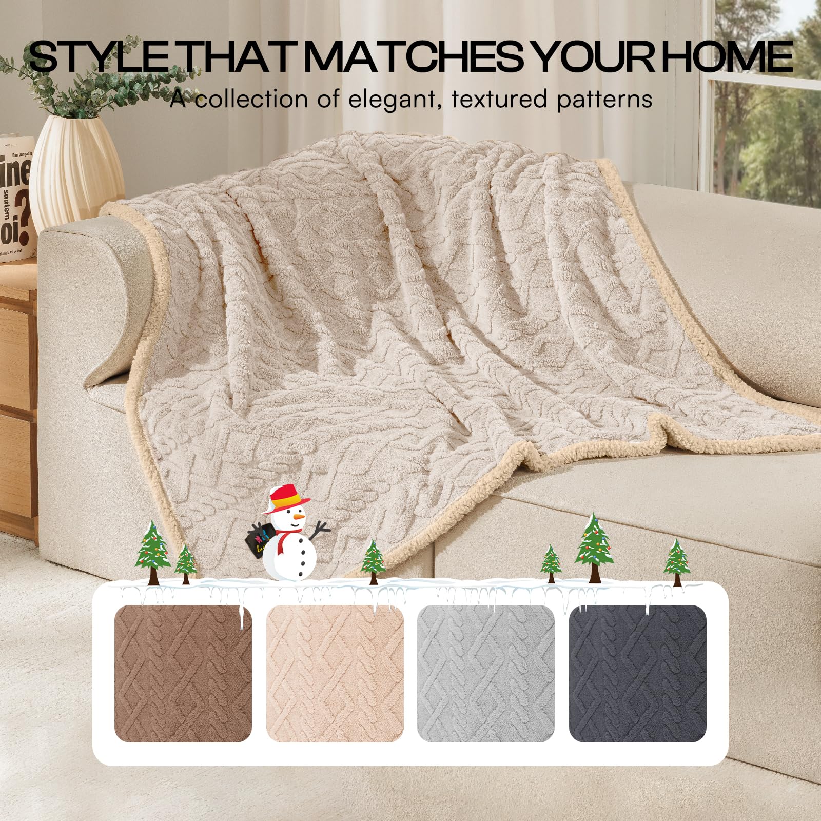 Luciphia Waterproof Pet Blanket closeup fabric highlights plush fleece texture