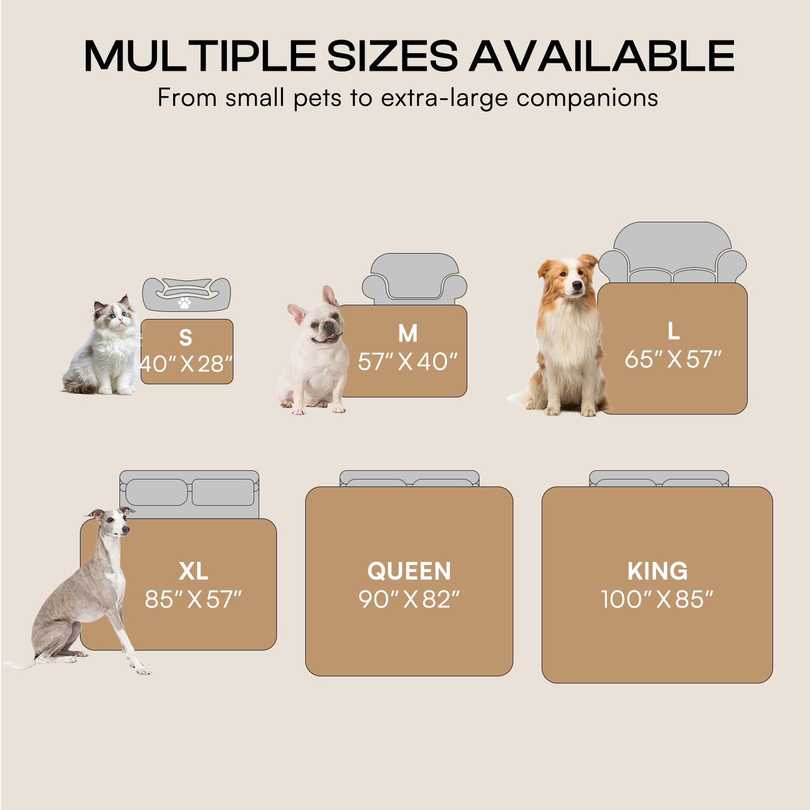 Luciphia Waterproof Pet Blanket dogs and cats enjoying warmth on couch