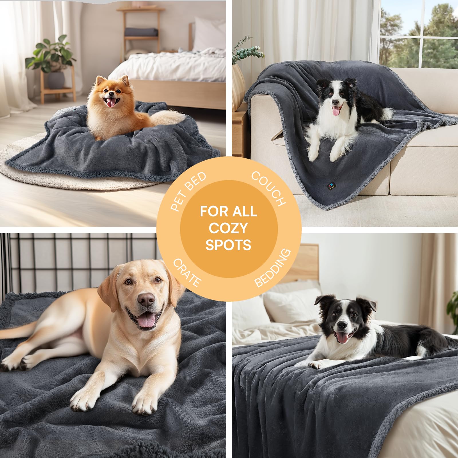 Luciphia hair-proof fabric closeup shows easy cleaning for multi-pet homes