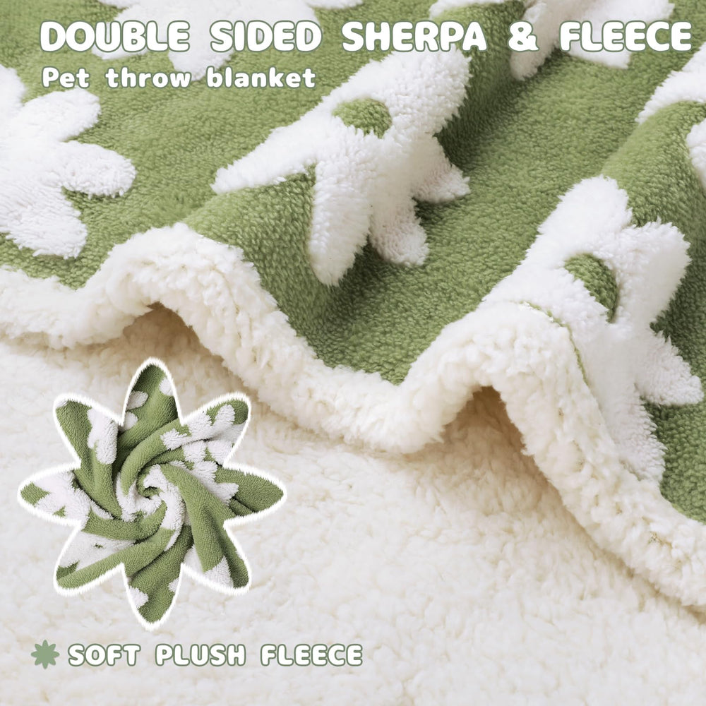 Luciphia waterproof pet blanket jacquard shag reverse view for dual-sided comfort and protection