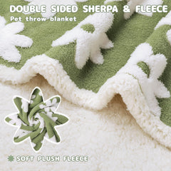 Luciphia waterproof pet blanket jacquard shag reverse view for dual-sided comfort and protection