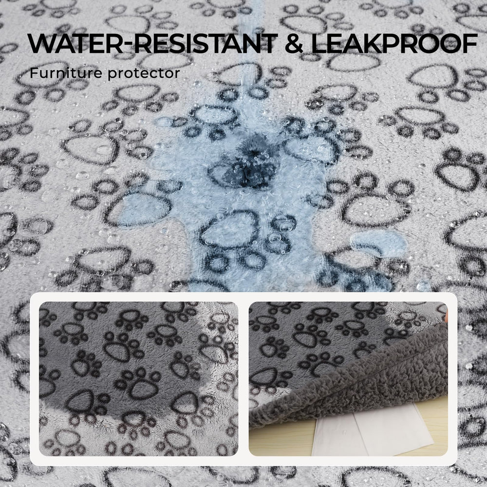 Luciphia waterproof pet blanket with soft fleece side for cozy lounging