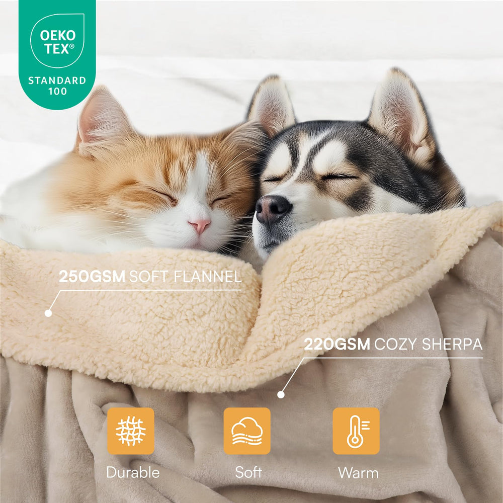 Luciphia waterproof pet blanket inner layer blocks moisture to keep cushions dry.