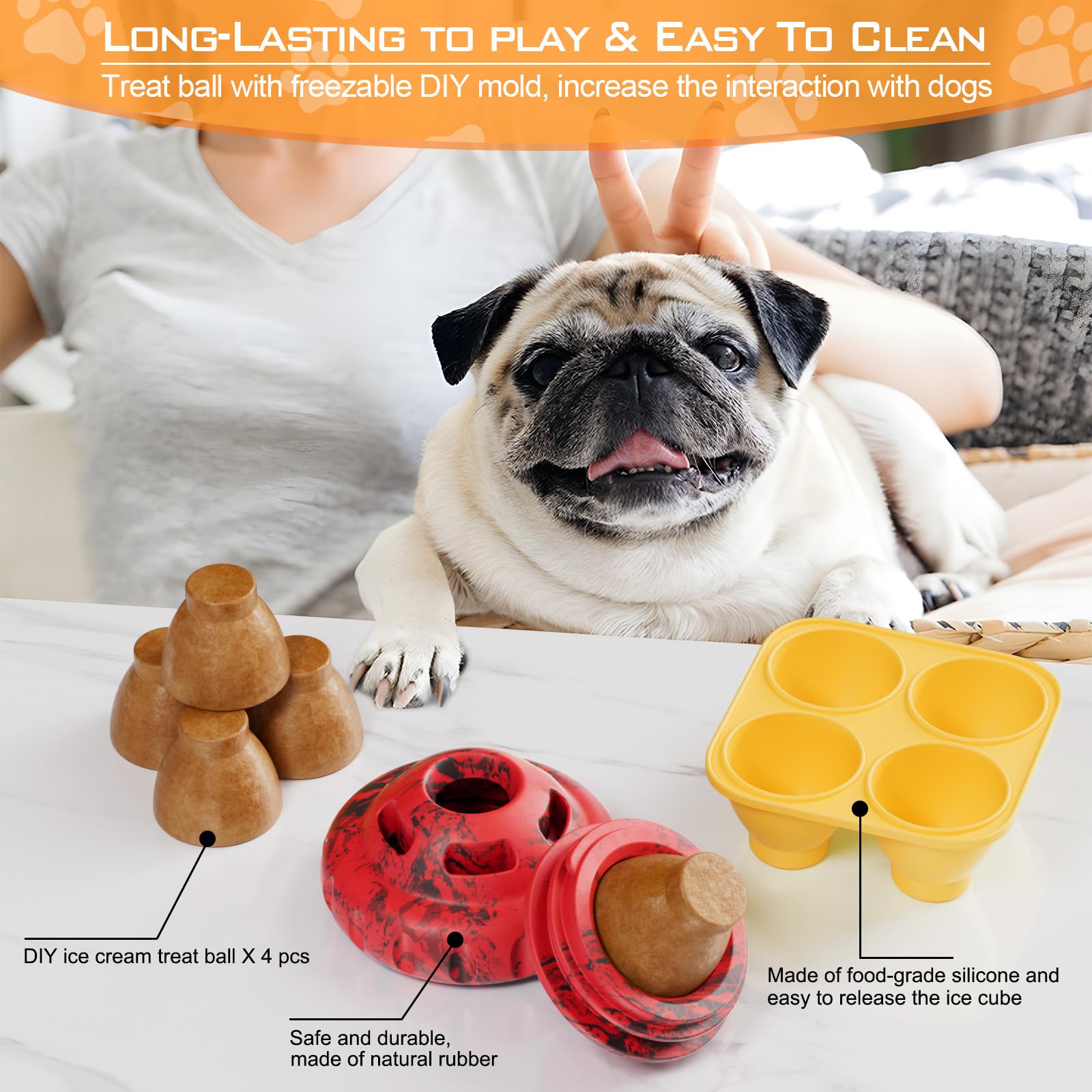 Luckdoor colorful dog toy increasing visibility and interest during play