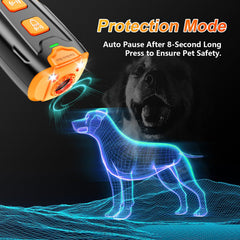 Lucken Bee dog bark deterrent flashlight ultrasonic — dual cues for evening training.