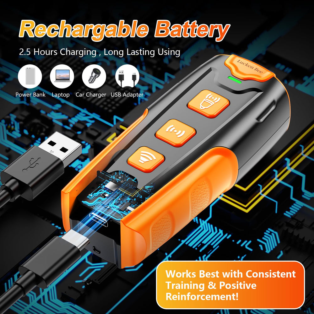 Lucken Bee dog bark deterrent portable design — pocket-sized device for travel.