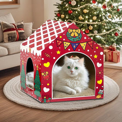 LUCKITTY durable cardboard construction supports scratching sessions with stability