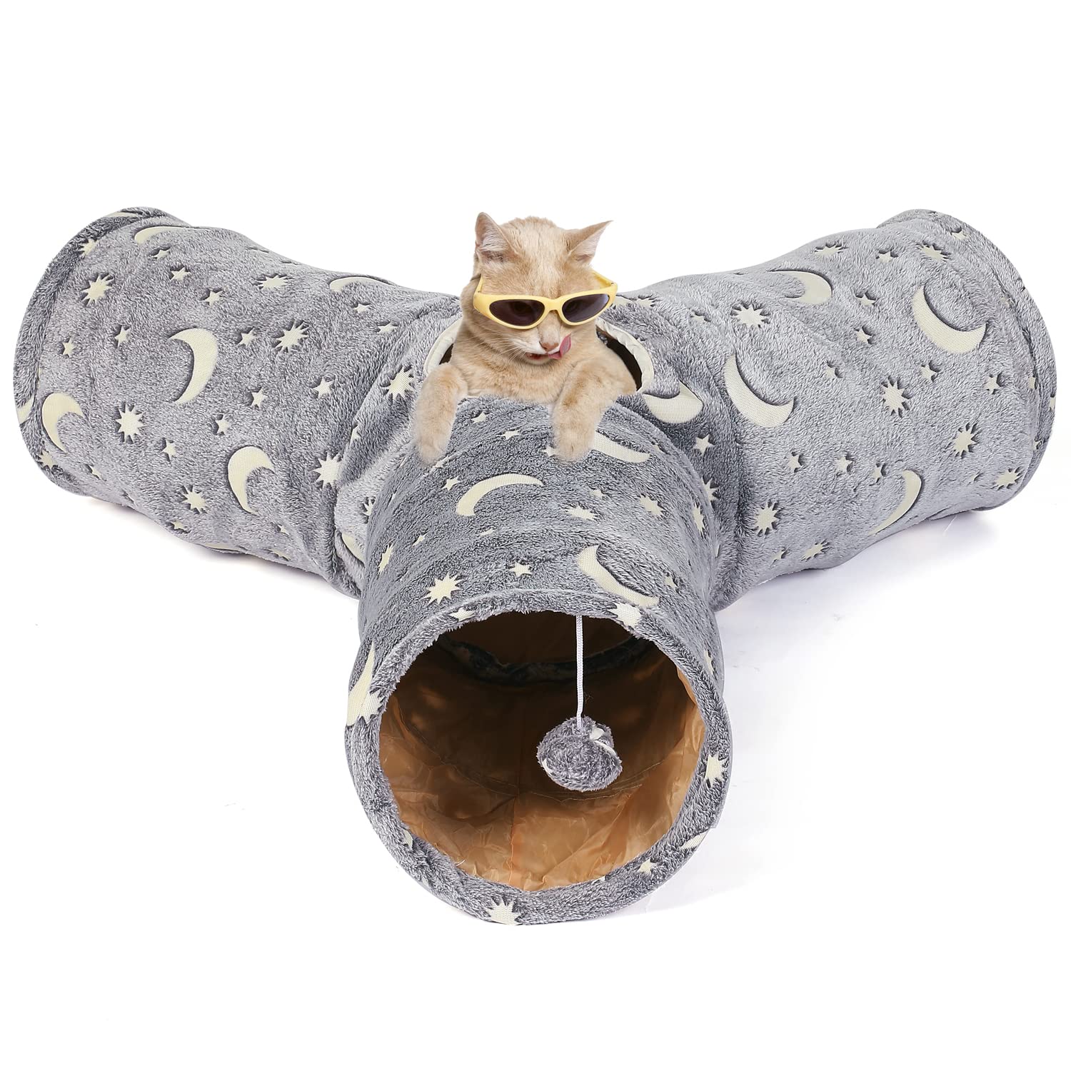 LUCKITTY Cat Tube Tunnel suitable for small pets like bunnies.