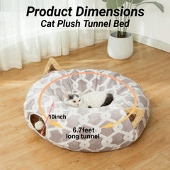 LUCKITTY cat-tunnel-bed-foldable-design stores easily between uses.