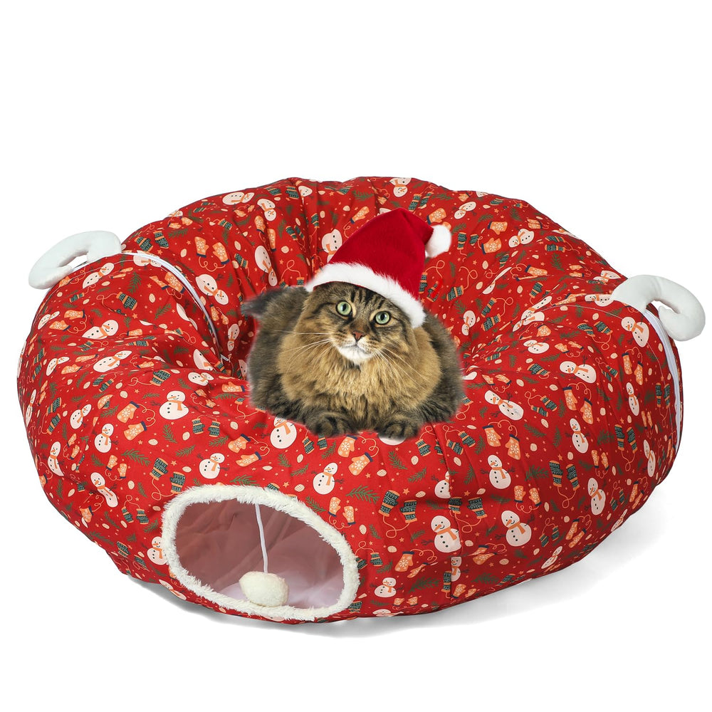 LUCKITTY spacious interior supports stretching and curling for curious cats.