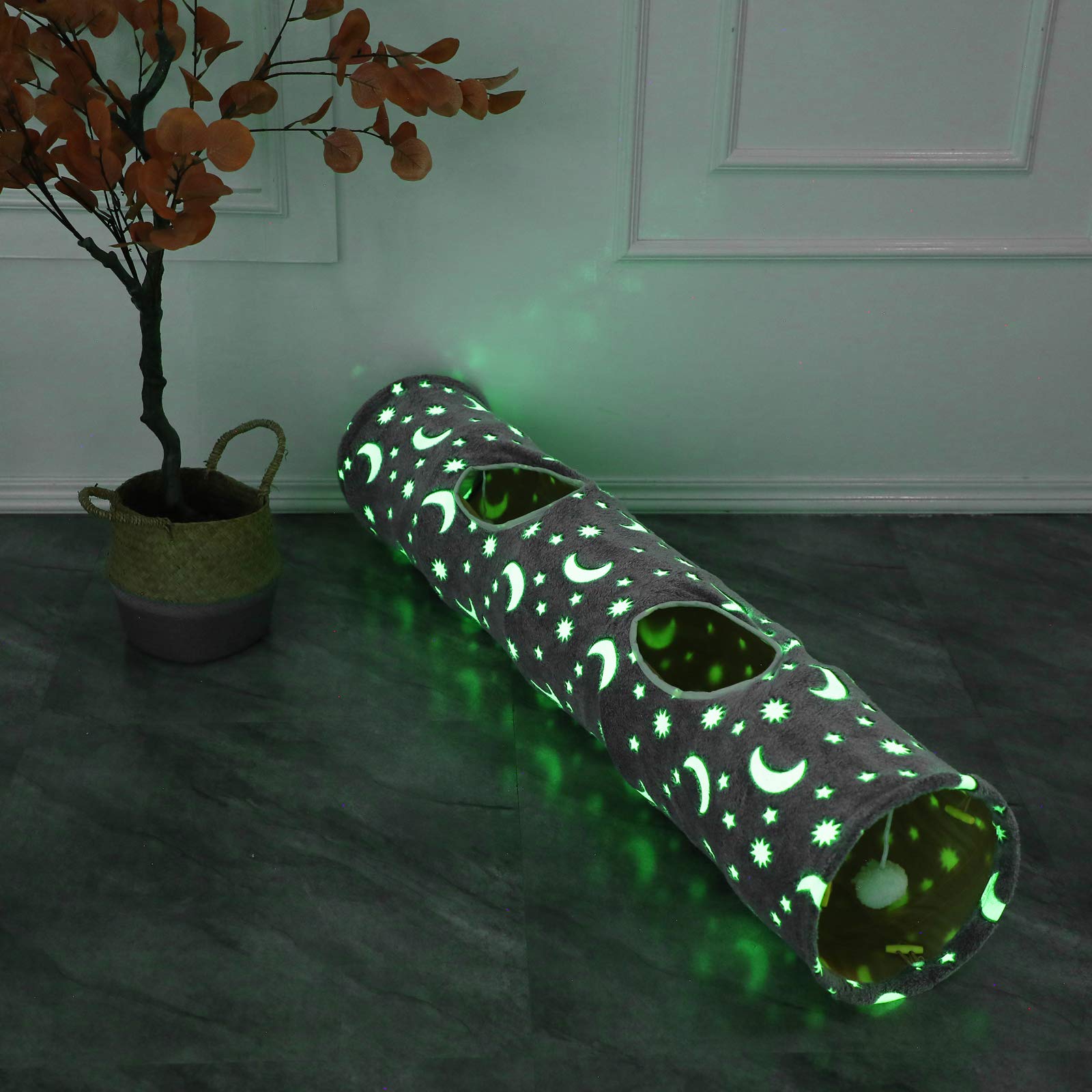 LUCKITTY Cat Tunnel Tube 120cm Length invites sprints, hides, and exploratory runs for active pets.
