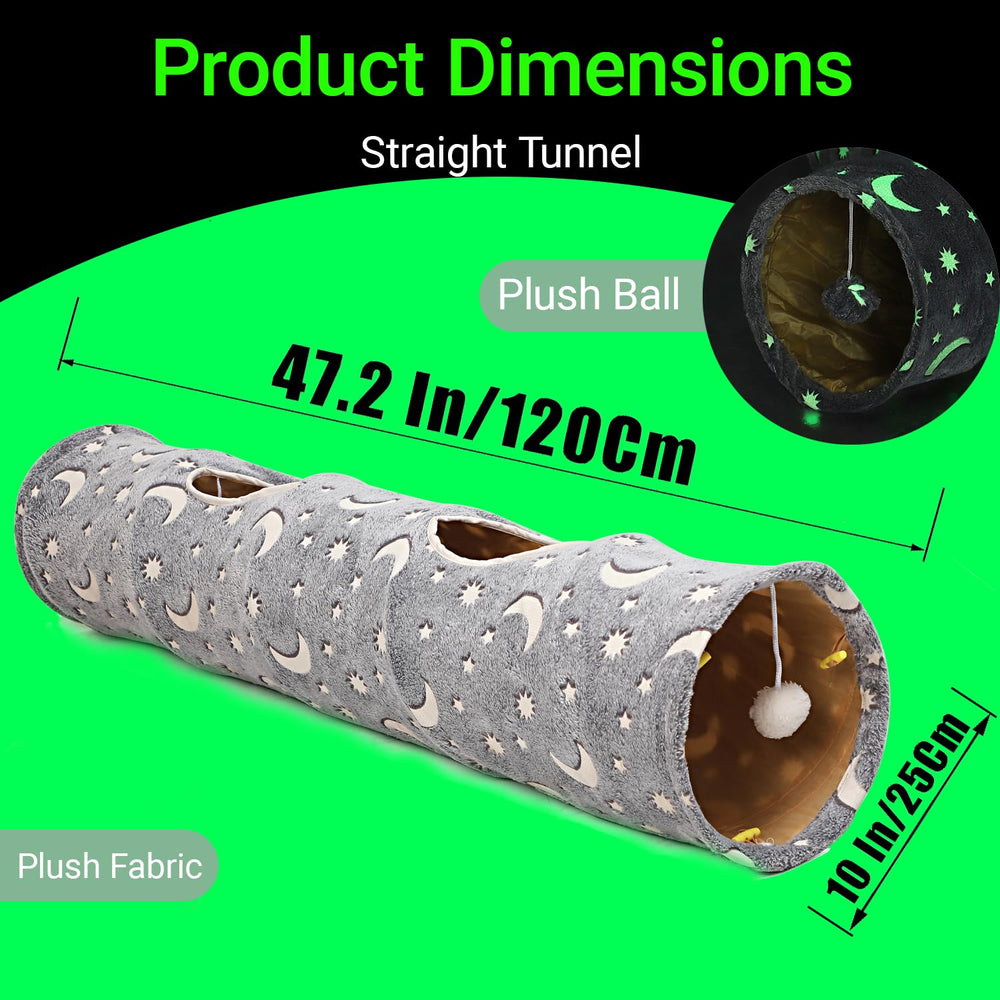 LUCKITTY Cat Tunnel Tube Plush Ball Toys provide interactive enrichment with soft, engaging play accessories.