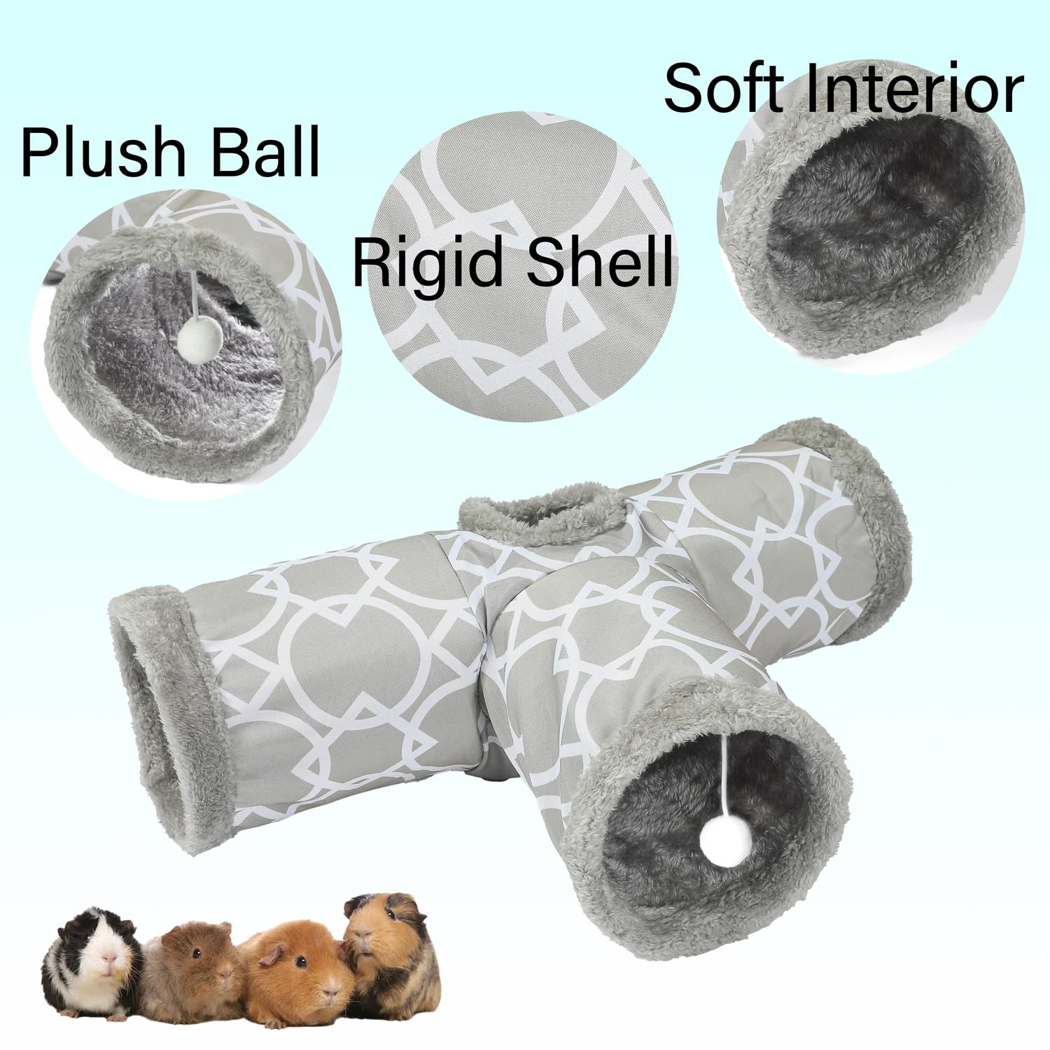 LUCKITTY 15 cm diameter tunnel opening suits small animals.