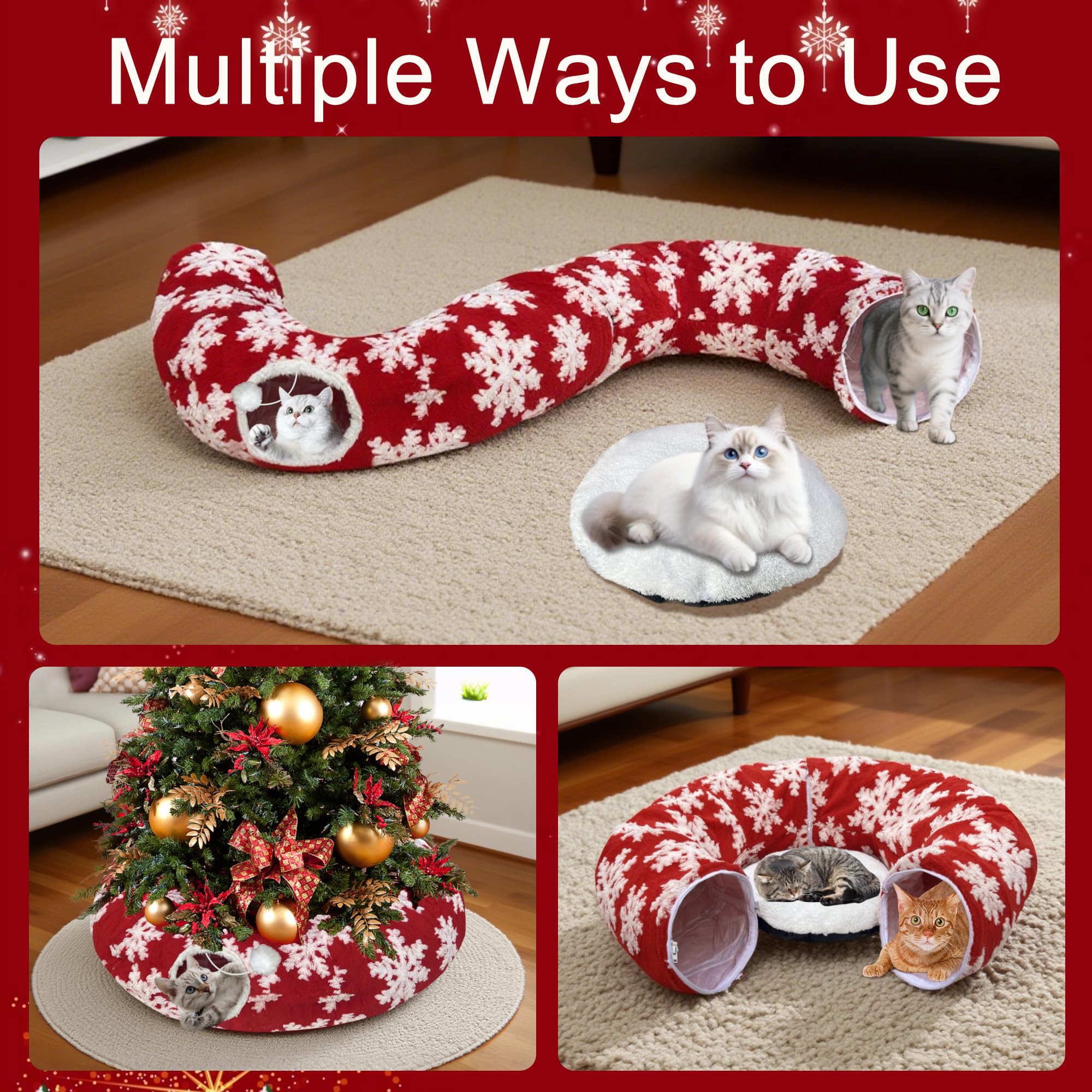LUCKITTY folds flat for easy storage after the holidays
