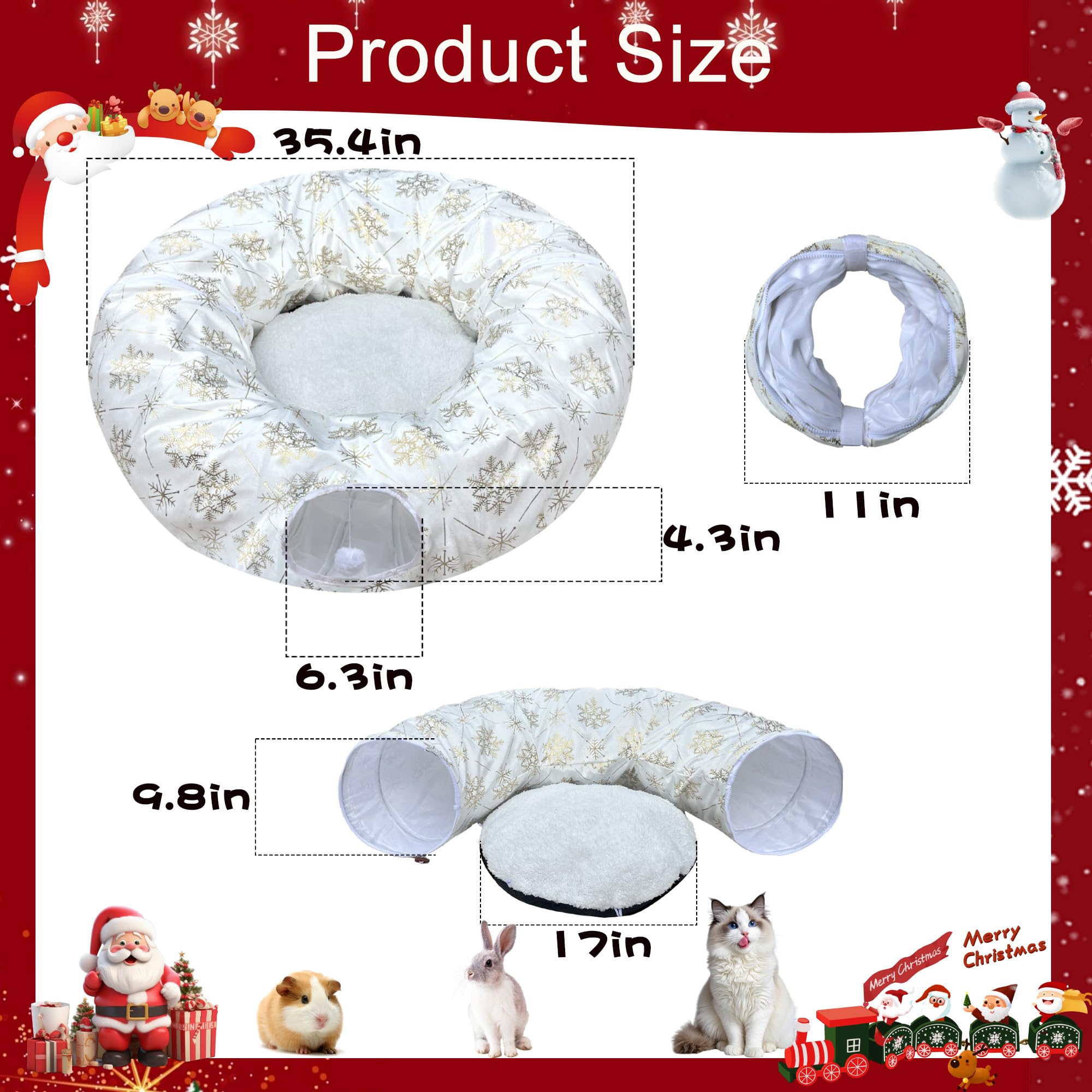 LUCKITTY gold foil snowflake detail adds festive shimmer to decor